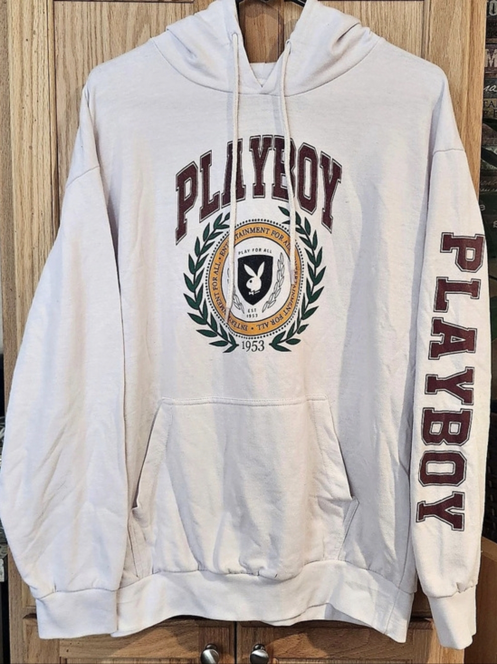 Playboy Graphic Hoodie White Size Large